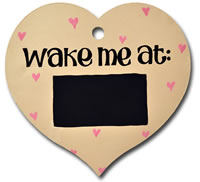 Order Wake me at: (heart)